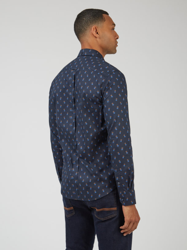 Ben Sherman - Spot Print Shirt - Midnight - Image 2