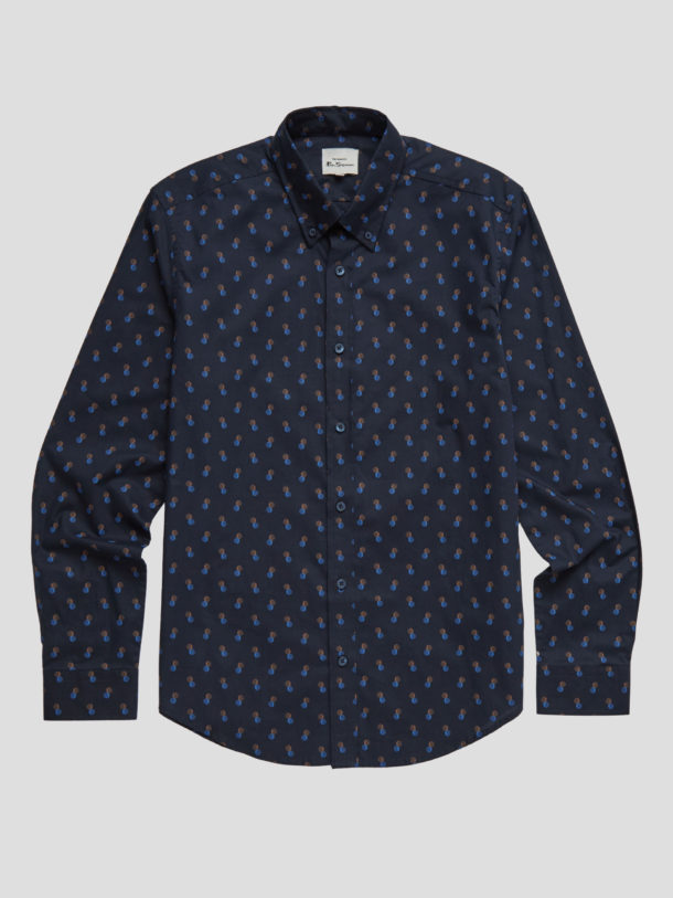 Ben Sherman - Spot Print Shirt - Midnight - Image 3