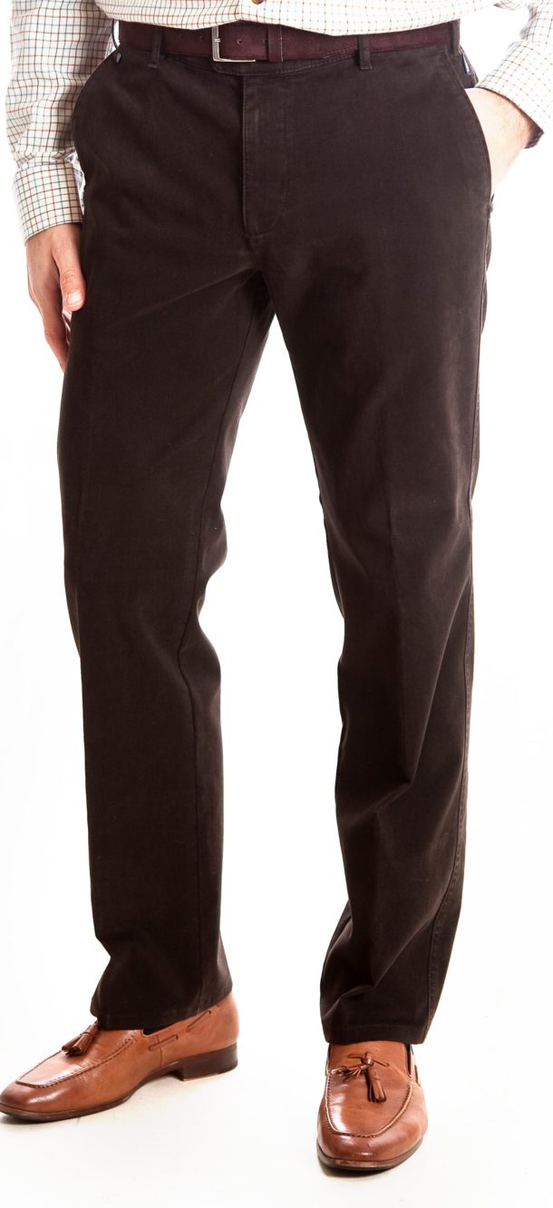 Bruhl Cotton Trouser - Montana Fit - Chestnut Brown