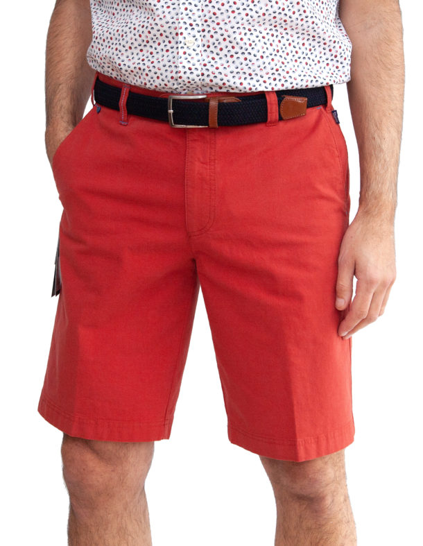 Bruhl Cotton Tailored Shorts - Red - 36" & 38" Waists Only