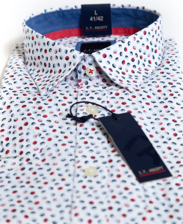 J.T Ascott Short Sleeve Shirt – Retro Red - Image 2