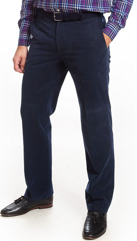 Bruhl Cashmere Feel Cotton Trouser - Navy