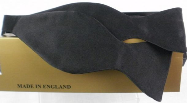 Hunt & Holditch Tie Yourself  100% Silk Bow - Black