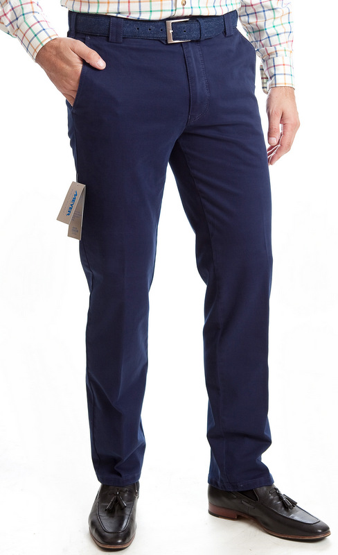 Meyer Roma fit Trousers - Mid Blue - Birtchnells