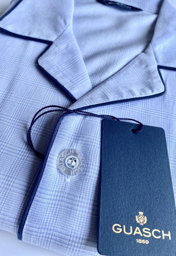 Guasch Cotton Pyjamas - Blue Check - Image 2