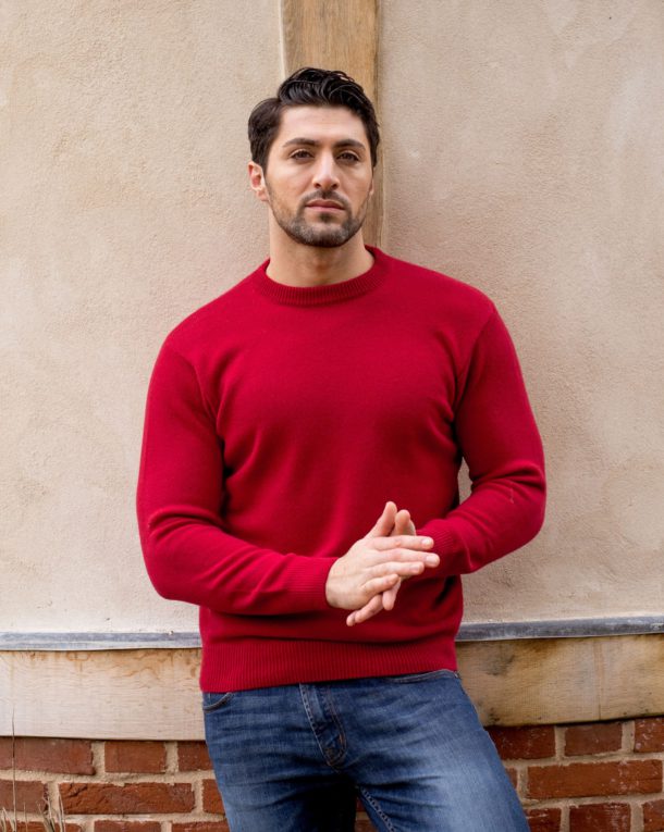 Massoti 100% Lambswool 7 Gauge  Crew Neck Jumpers