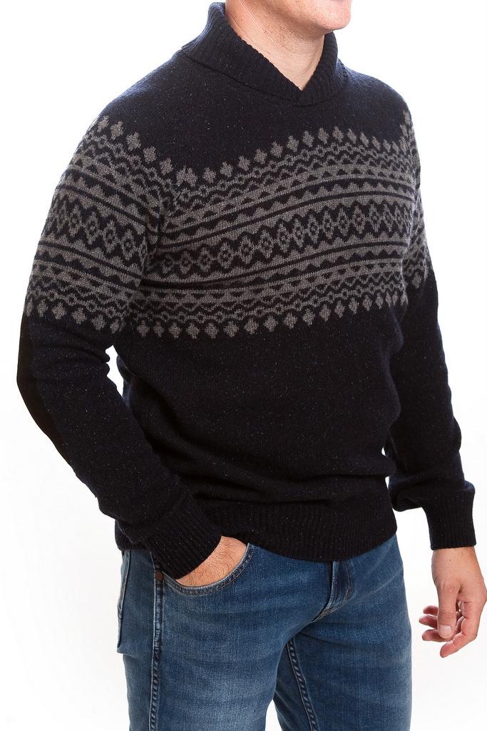 Barbour Kersal Shawl Sweater-Navy