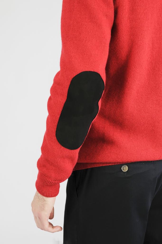 men's barbour patch half button lambswool sweater