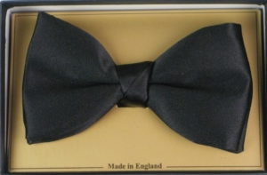 Hunt & Holditch Poly Satin Ready Tied Bow - Black