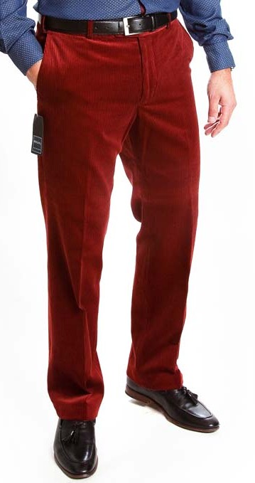 Bruhl Cotton Cord Trousers - Rust Red