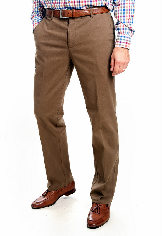Bruhl Cotton Trousers Montana Fit - Khaki
