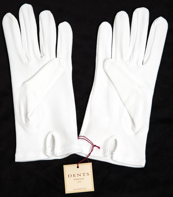 Small White Dents Womens Cotton Gloves