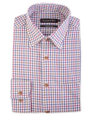 Double Two Brushed 100% Cotton Shirt - Fine Check