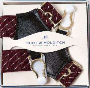 Hunt & Holditch Patterned Sock Suspenders