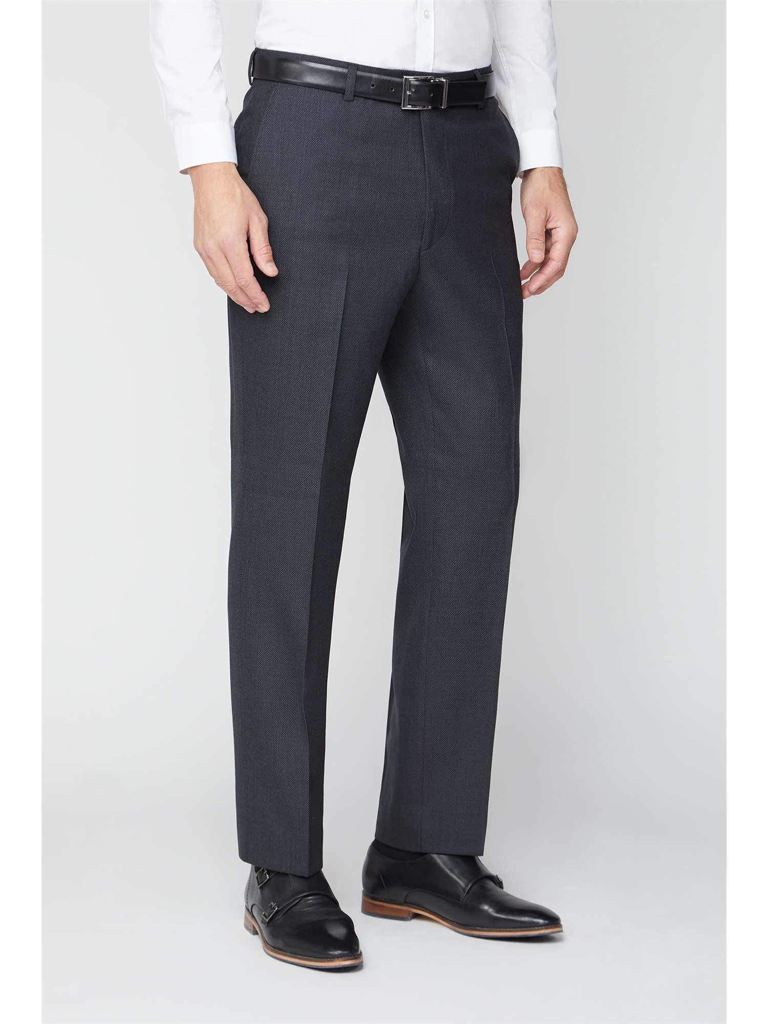 The Label Suit Trousers - Charcoal Birdseye - Birtchnells