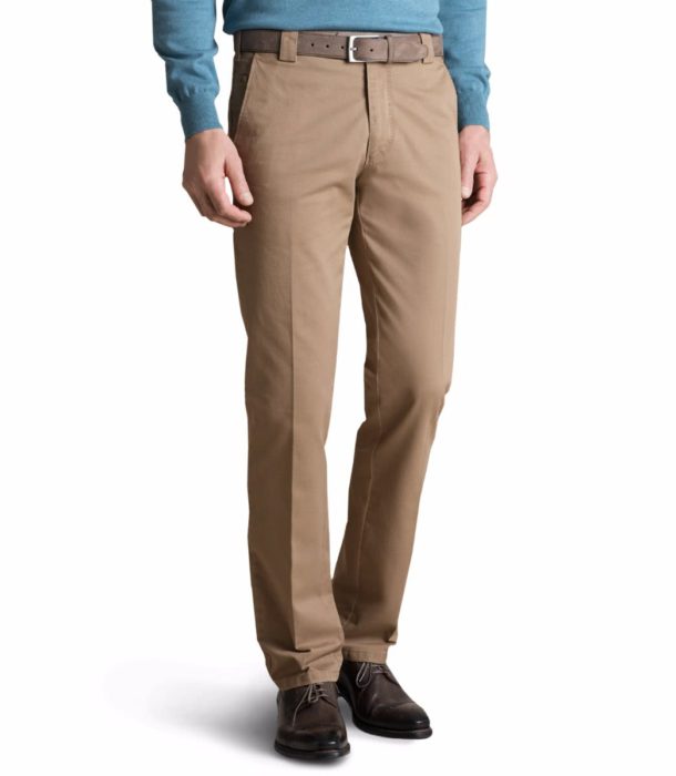 Meyer Stretch Chino Colourfast Roma Trouser- Beige