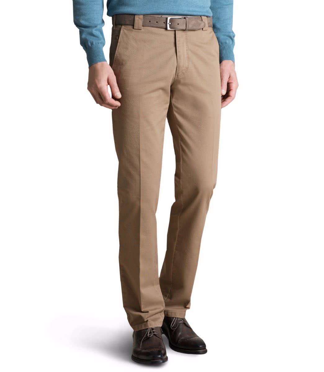 Meyer Stretch Chino Colourfast Roma Trouser - Beige - Birtchnells