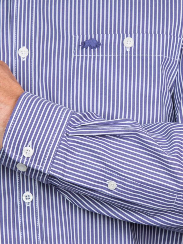 Raging Bull Bengal Stripe Shirt - Purple/White. - Image 2