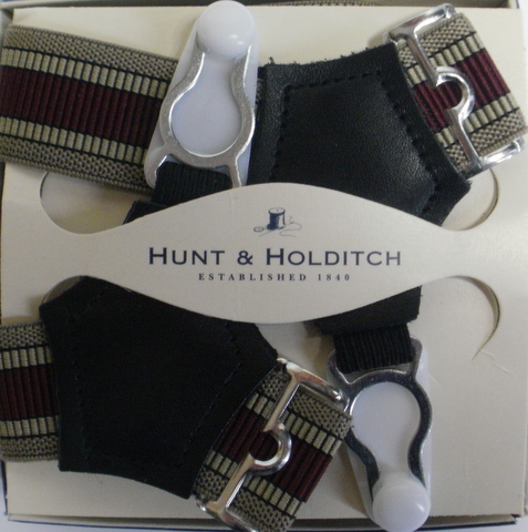 Hunt & Holditch Striped Sock Suspenders