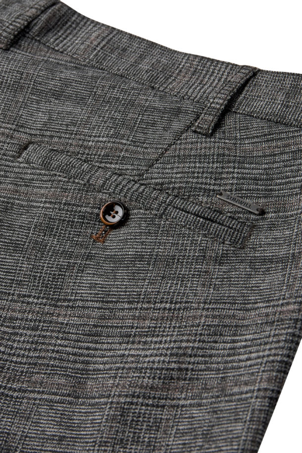 Sunwill Check Fitted Trousers - Grey - Image 3