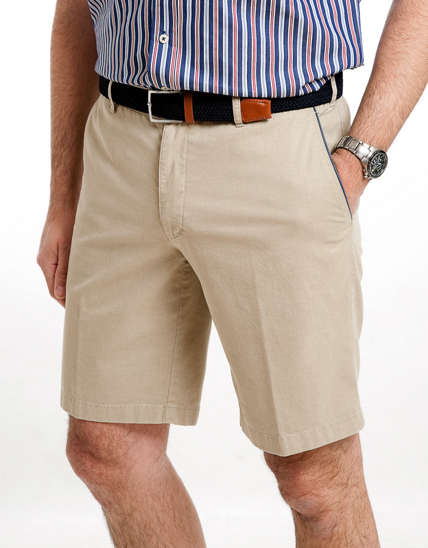 Sunwill Cotton tailored Shorts - Salt Lake Beige