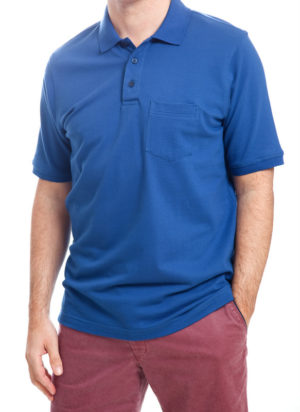 Today's Man Polo Shirt With Pocket - Blue