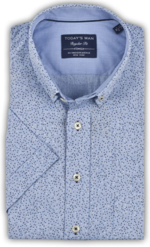 Today's Man Short Sleeved Shirt - Dotted Design